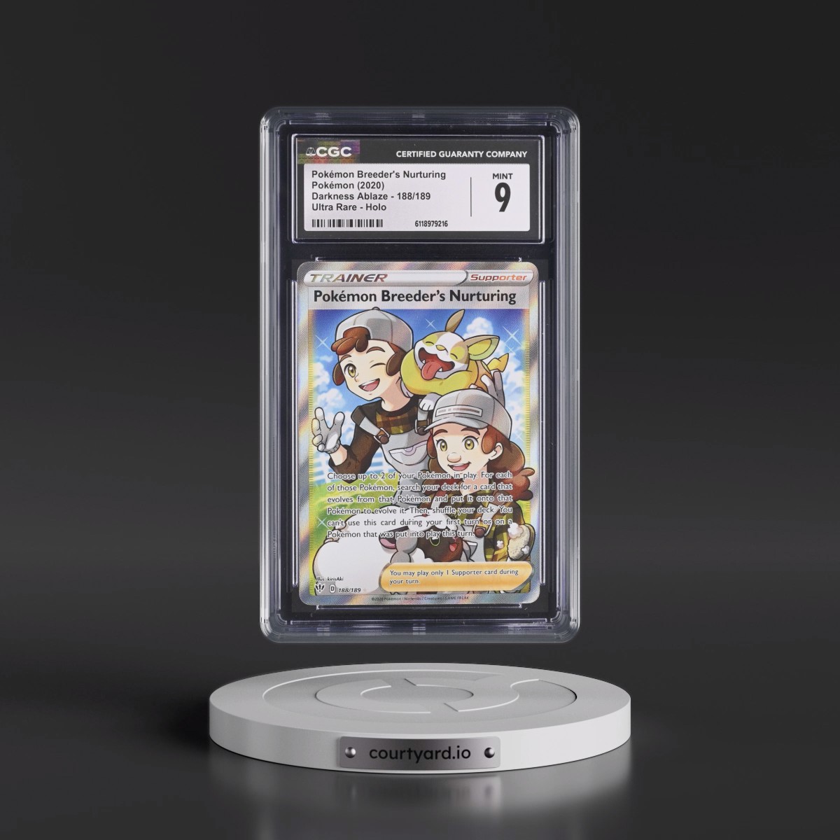 2020 Pokémon Breeder's Nurturing - Pokémon Darkness Ablaze CGC 9 MINT